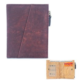 Klassisk brun kork bifold pung- BAG-2072