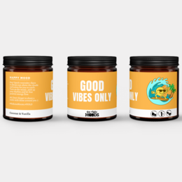 Sjove gavelys – HAPPY MOOD – Duftende håndlavet sojavoks