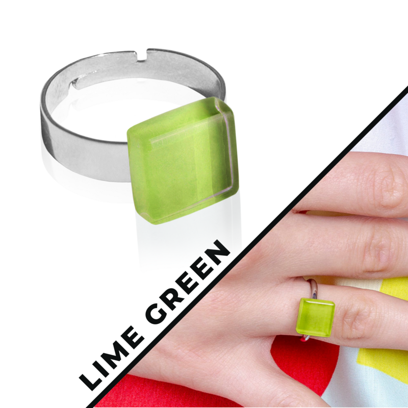 Minimalistisk ring med sten • 10 mm • justerbar i størrelse / individuel / bæredygtig