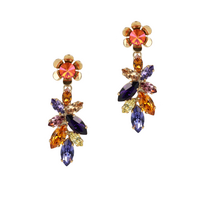 La Bloemen Purple Flower Earrings