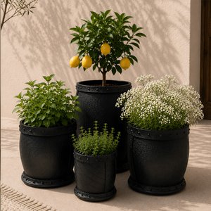 Mand Rubber Cilinder; Set van 4 verschillende maten