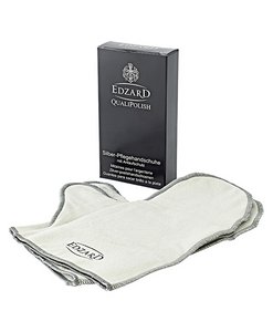 EDZARD QualiPolish® zilveren verzorgende handschoenen zilveren handschoenen (paar)