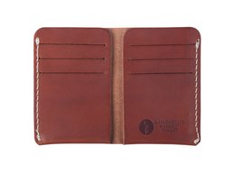 Porte-cartes en cuir cognac