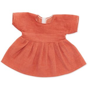 Corduroy jurk peach Voor Knuffelpop
