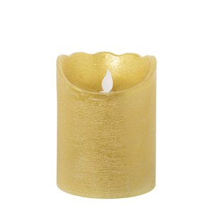 GOUDEN WAX LED KAARS, MET SCHAKELAAR °10X12,5CM, BATTERIJEN: 2XAA NIET INCL ST29446