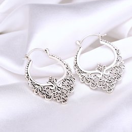 Gode ​​Karma Sølvspidse Creoler - 925 Sterling Boheme Style Øreringe OHR925-11