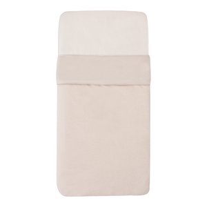 Tuck-Inn Decke für Kinderbett, 40 x 80 cm, Samtripp, weicher Sand