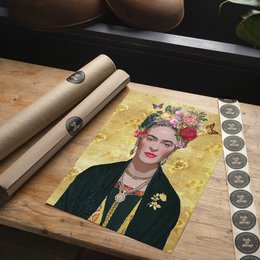 Frida Kahlo gouden print