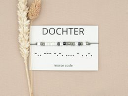 Morse code armband Dochter (zilver,rosé goud,goud)