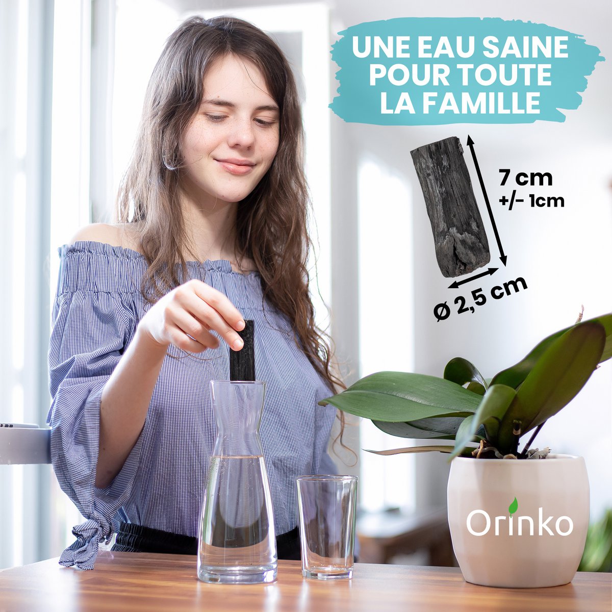 Binchotan Giapponese Per Purificare L'acqua - 6 Bastoncini Di Carbone Attivo, Per Caraffe 0.5-1.5L - Di Quercia Ubame - Foto 14