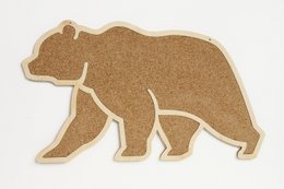Bacheca di sughero, a forma di orso di sughero, orso decorativo da parete
