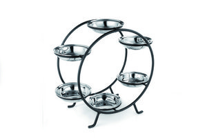 SERVITEURWIEL 6 ROESTVRIJSTALEN SCHAAL 36,5x17x32 cm