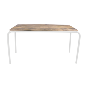 Original tafel hout-metal, white