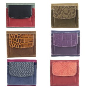 Sunsa dames portemonnee. lederen tasje. Portemonnee met RFID-bescherming. Duurzame portemonnee gemaakt van leerafval. Kleine dames/meisjes portemonnee/portemonnees voor dames het beste cadeau-idee.