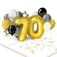 70th birthday pop-up card