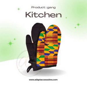 Stoffen keukenhandschoen met Afrikaanse patronen