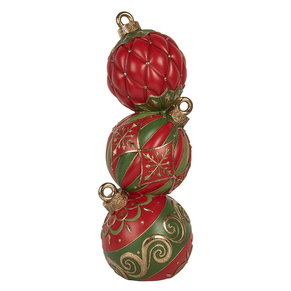 Kerstdecoratie met LED-verlichting 14x14x40 cm Rood Kunststof