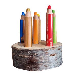 Wooden holder for STABILO Woody 3 in 1 or Markers, eye-catcher on the desk or drawing board