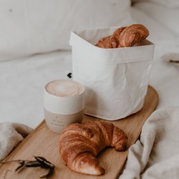 Paperbag sæt med 2 hvide (PU = 6 sæt)
