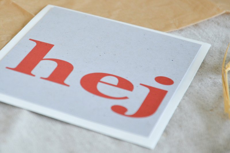 Postkort "hej"