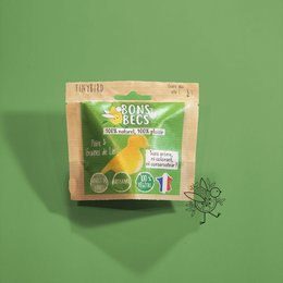 Peer & Lin Seed Bonbons - Bite-sized, chewy candies made with natural ingredients including seeds, nuts, and fruit. Comes in a resealable pouch.