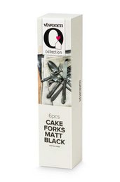 Set/6 Cake Forks Matt Black