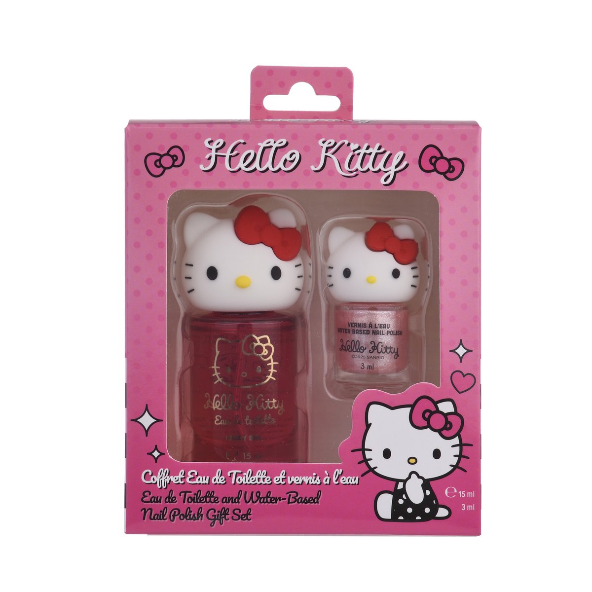 Coffret Vernis à Ongles à l'Eau 3ml & Eau de Toilette 15ml Hello Kitty x6