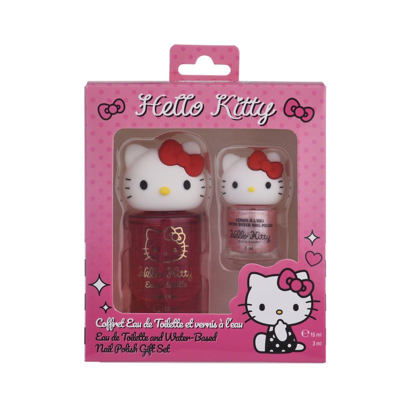 Coffret Vernis à Ongles à l'Eau 3ml & Eau de Toilette 15ml Hello Kitty x6