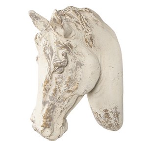 Wanddecoratie Paard 32x16x45 cm Wit Kunststof Muurdecoratie