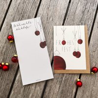 Shopping list note block | Christmas shopping list | DIN format (long) | 99 x 210 mm | uninitated, white