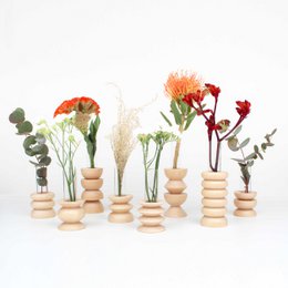 Totem Holzvase - Kurz Nº 5