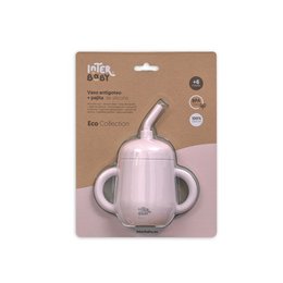 ANTI-DRIP CUP + SILICONE STRAW- DARK PINK