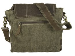 Sunsa damestas. Schoudertas in koeriervorm. Schoudertas in vintagestijl. Canvas handtas. Grote crossbodytas voor dames.