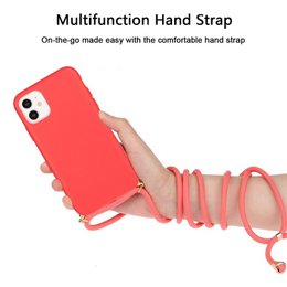 Lunso - Bagcover etui med ledning - iPhone 11 - Rød
