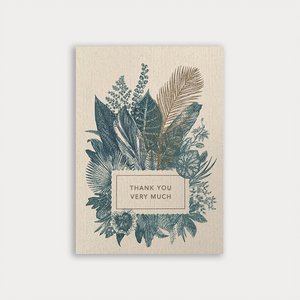 Postcard / grasses / Thank you very much / eco-friendly paper