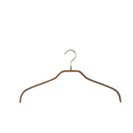  Silhouette clothing hanger in various colors including bronze, blue glitter, gold glitter, pink glitter, silver glitter, gold, pearl, red, black, silver, and white. The hanger has a curved shape and is made of metal.