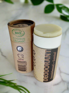 Bio -zertifizierter natürlicher Deodorant - Sandelholz 100ml - i Stück - 100% recycelte Papierverpackung