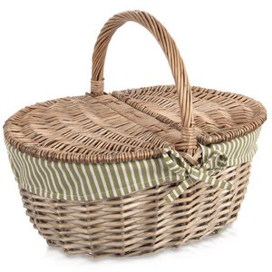 Picknickmand rieten gesloten 42x32x35 cm