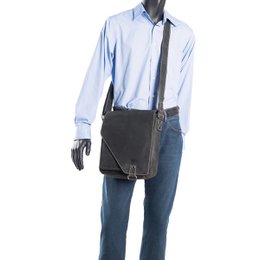Umhängetasche in 3 Farben Buffalo -Leder mit einem Wickelventil und zwei Magnetverschlüssen - Crossbody -Tasche
