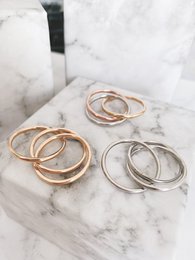 R1067 Rolling Anxiety Fidget Ring Rose Gold Stålfarve