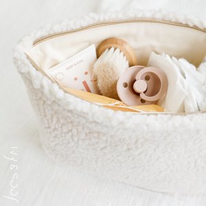 Teddy Federmäppchen | naturweiß | Aufbewahrungsbeutel | Wickeltasche | Kulturbeutel