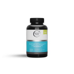 Omega-3 supplement in capsule form, available in large and small sizes.
