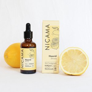 Nicama Hair oil lemon - hair care with squalan - organic & vegan