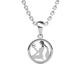 Pendentifs Zodiaque Vierge - Argenté et Cristal