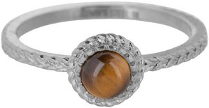 Charmins ring R1080 Iconic Vintage Tiger Eye Stone Steel