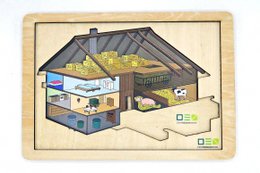 Puzzle da sfogliare: fattoria della Foresta Nera | Puzzle in legno multistrato per tutta la famiglia | Regalo per gli amanti della Foresta Nera
