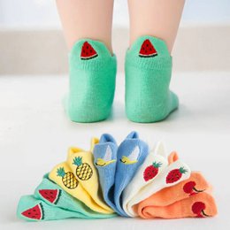 5er-Pack Baby- und Kinder-Tab-Socken Fruit I