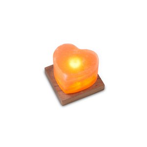 Himalaya Salt Dreams, Salzlampe mit LED-Beleuchtung, Herz, Orange, 51179-1, 9x9x6cm