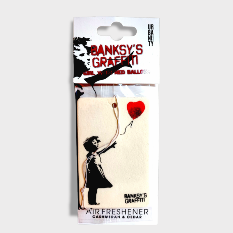 Ambientador para coche Banksy - "Niña con globo rojo"