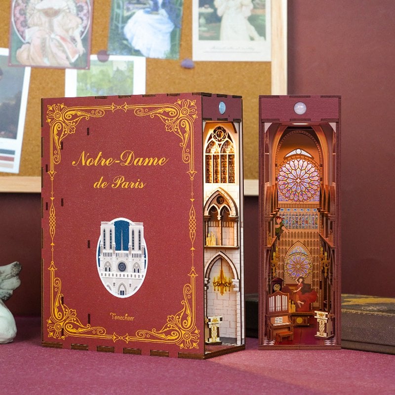 DIY Boek Nook Notre Dame Parijs Hout Knutselset